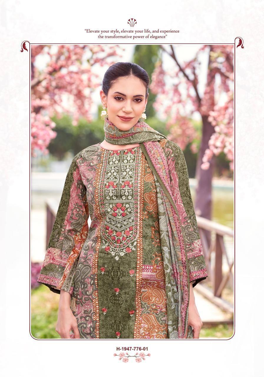 Alok suit rihaana 14 karachi cotton dress material wholesale